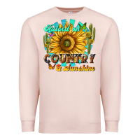 Pale Pink raised on country  sunshine Premium Sweatshirt - NancyCooperArtShop