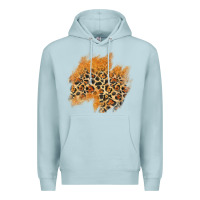 Blue Mist leopard glitter patch Premium Hoodie - AdoDesignShop