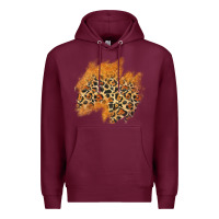 Burgundy leopard glitter patch Premium Hoodie - AdoDesignShop