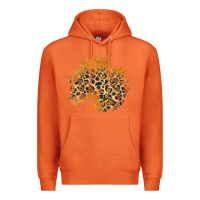 Carrot leopard glitter patch Premium Hoodie - AdoDesignShop