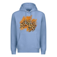Colony Blue leopard glitter patch Premium Hoodie - AdoDesignShop