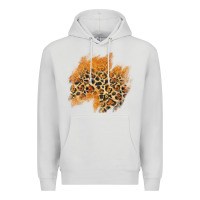 Dove Grey leopard glitter patch Premium Hoodie - AdoDesignShop