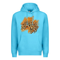 Ocean Blue leopard glitter patch Premium Hoodie - AdoDesignShop