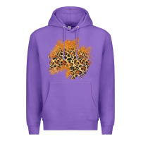 Purple leopard glitter patch Premium Hoodie - AdoDesignShop
