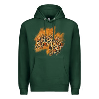 Sports Green leopard glitter patch Premium Hoodie - AdoDesignShop