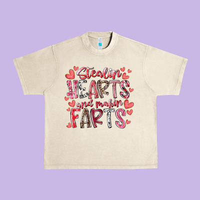 Stealin Hearts And Makin Farts Urban Heavy Tee Designed By Racoondesign
