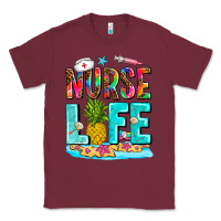 Burgundy nurse life summer Classic Tee - AdoDesignShop