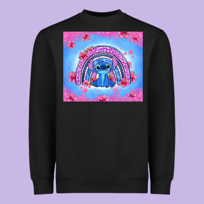 Stitch Rainbow Heavyweight Sweatshirt Designed By Zillion Design Studio