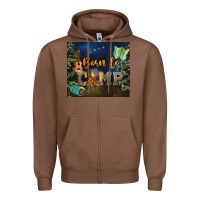 Chestnut born to camp Zipper Hoodie - NancyCooperArtShop