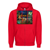 Red born to camp Zipper Hoodie - NancyCooperArtShop