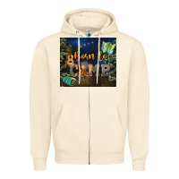 Sandshell born to camp Zipper Hoodie - NancyCooperArtShop