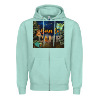 Seafoam born to camp Zipper Hoodie - NancyCooperArtShop