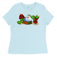 Baby Blue joy for christmas with snowman Ladies Tee - AdoDesignShop