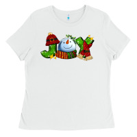 White joy for christmas with snowman Ladies Tee - AdoDesignShop