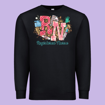 Rn Registered Nurse Western Premium Sweatshirt Designed By Nancycooperartshop
