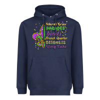 Navy mardi gras parades beads french quarter beignets k Heavyweight Hoodie - MaliasSmallBusiness