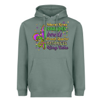 Sage mardi gras parades beads french quarter beignets k Heavyweight Hoodie - MaliasSmallBusiness