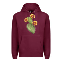 Burgundy Opuntia Phaeacantha Cactus Premium Hoodie - LillyAllenDesigns