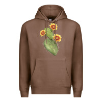 Chestnut Opuntia Phaeacantha Cactus Premium Hoodie - LillyAllenDesigns