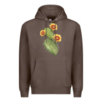 Coffee Opuntia Phaeacantha Cactus Premium Hoodie - LillyAllenDesigns