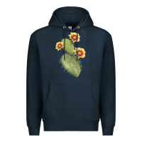Navy Opuntia Phaeacantha Cactus Premium Hoodie - LillyAllenDesigns