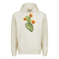 Oatmeal Heather Opuntia Phaeacantha Cactus Premium Hoodie - LillyAllenDesigns