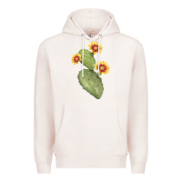 Pale Pink Opuntia Phaeacantha Cactus Premium Hoodie - LillyAllenDesigns