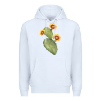White Opuntia Phaeacantha Cactus Premium Hoodie - LillyAllenDesigns