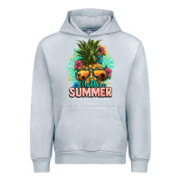 Heather Grey Hello summer pineapple Urban Hoodie - NancyCooperArtShop