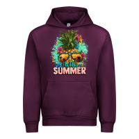 Mauve Wine Hello summer pineapple Urban Hoodie - NancyCooperArtShop