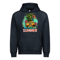 Navy Hello summer pineapple Urban Hoodie - NancyCooperArtShop
