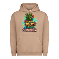 Pigment Burro Hello summer pineapple Urban Hoodie - NancyCooperArtShop