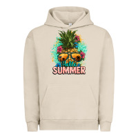 Pigment French Oak Hello summer pineapple Urban Hoodie - NancyCooperArtShop