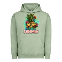 Pigment Oil Green Hello summer pineapple Urban Hoodie - NancyCooperArtShop