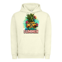 Pigment Pistachio Hello summer pineapple Urban Hoodie - NancyCooperArtShop
