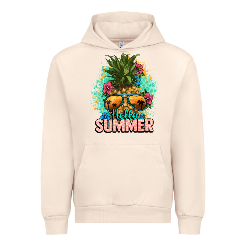 Hello Summer Pineapple Urban Hoodie by NancyCooperArtShop | Teevron