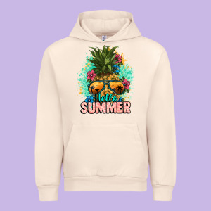 Hello Summer Pineapple Urban Hoodie Designed By Nancycooperartshop