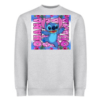 Heather Grey stitch ohana Heavyweight Sweatshirt - Zillion Design Studio