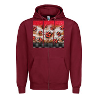 Burgundy ladybug tumbler Zipper Hoodie - BarkalooDesign