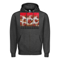 Charcoal Heather ladybug tumbler Zipper Hoodie - BarkalooDesign