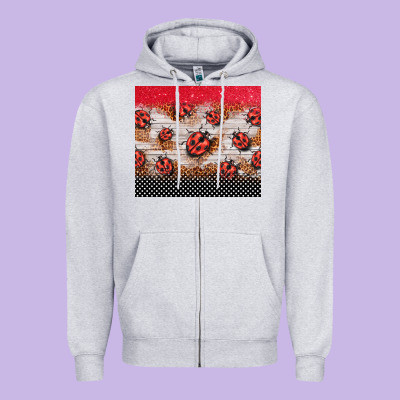 Ladybug Tumbler Zipper Hoodie Designed By Barkaloodesign