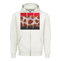 Oatmeal Heather ladybug tumbler Zipper Hoodie - BarkalooDesign