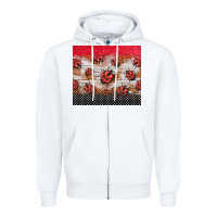 White ladybug tumbler Zipper Hoodie - BarkalooDesign