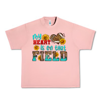 Salmon my heart is on that field american football Urban Heavy Tee - HRA Design Shop