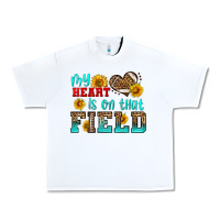 White my heart is on that field american football Urban Heavy Tee - HRA Design Shop