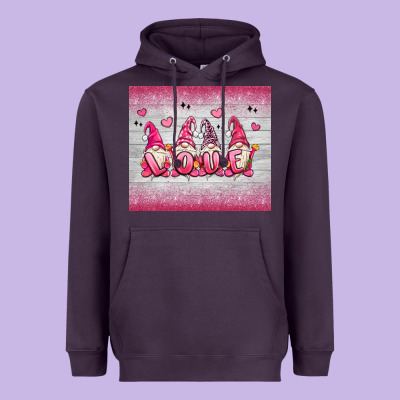 Valentine's Day Gnomes Heavyweight Hoodie Designed By Maliassmallbusiness