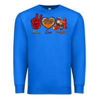 True Royal peace love firefighter Premium Sweatshirt - NancyCooperArtShop