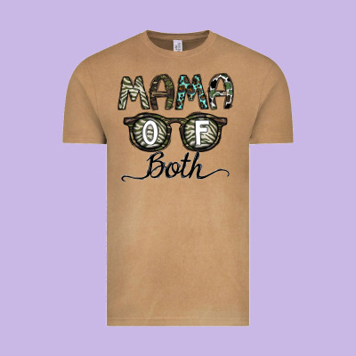 Mama Of Both Vintage Tee Designed By Cowhidedigitalart