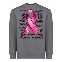 Storm Breast Cancer Ribbon Hope Love Faith Heavyweight Sweatshirt - texasbilliewilder
