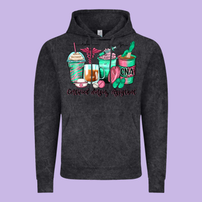 Certified Nursing Assistant Coffee Cups Vintage Hoodie Designed By Zillion Design Studio